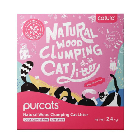 Cature Purcats Natural Wood Clumping Odor Control Plus
