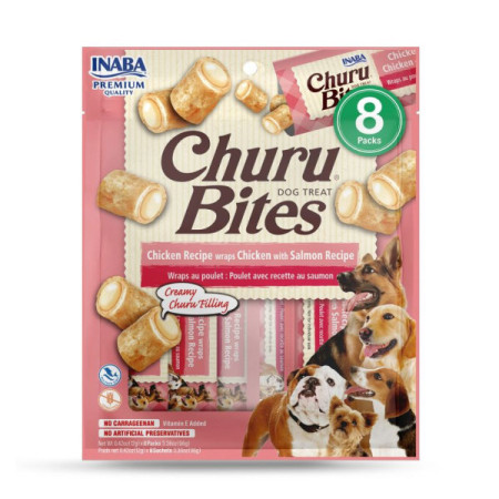 Churu Dog Chicken Bites recheados com creme de Salmão