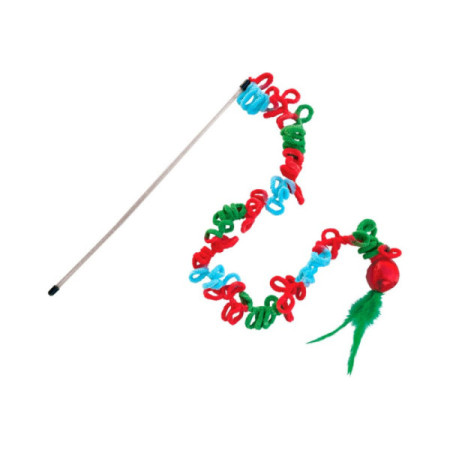 Kong Holiday Cana presente de Natal para gato Teaser Loopz