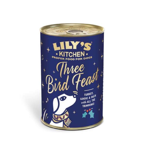 Lily's Kitchen Lata Christmas Three Bird Feast Jantar de Natal