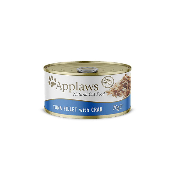 Applaws Natural Cat Food Filetes de atum com caranguejo em caldo