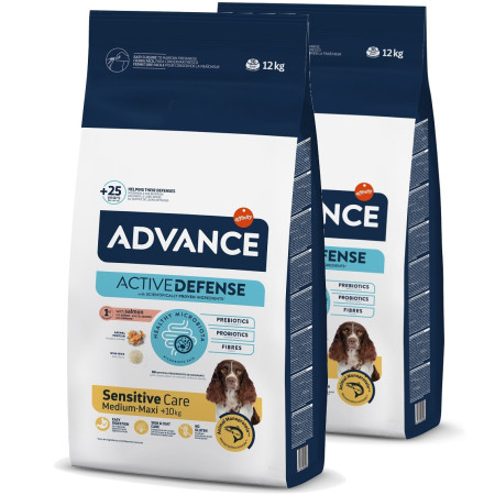 Advance Dog Medium/Maxi Adult Sensitive Salmão & Arroz