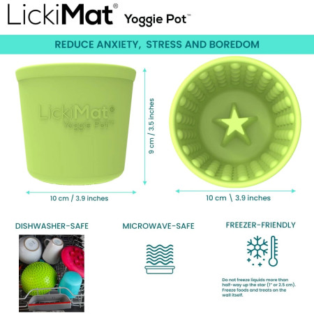 LickiMat Yoggie Pot verde