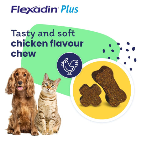 Vétoquinol Flexadin Plus cães pequenos e gatos