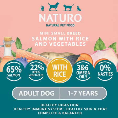Naturo Adult MINI Salmão e Arroz com Vegetais