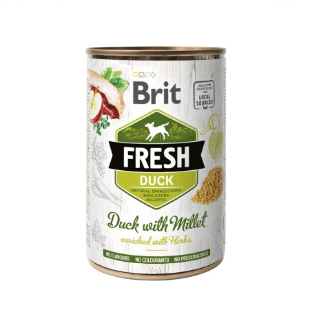 Brit Fresh Dog Lata Pato com Millet