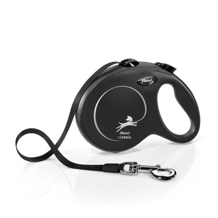 Flexi New Classic Trela extensível preta