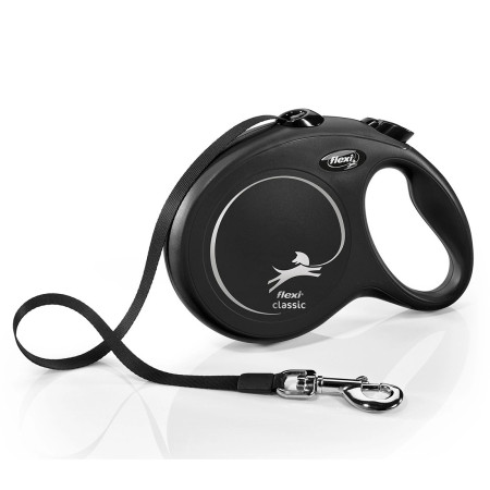 Flexi New Classic Trela extensível preta