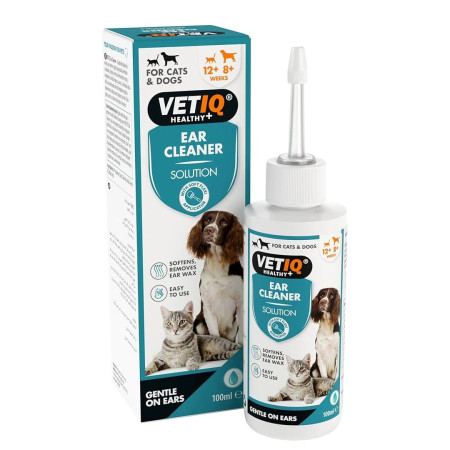 M&C VetIQ Solução líquida de limpeza dos ouvidos Ear Cleaner