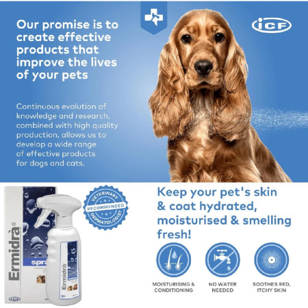 Ermidra Spray para cães e gatos