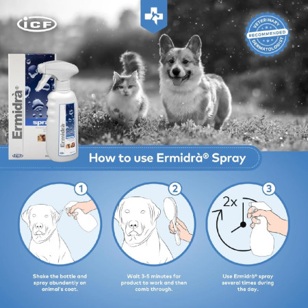 Ermidra Spray para cães e gatos