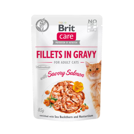 Brit Care Cat Filetes Savory Salmon em Molho