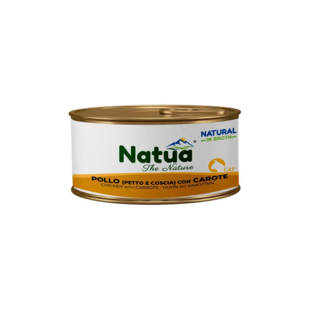 Natua Cat Natural Broth Peito e coxa de galinha com cenoura