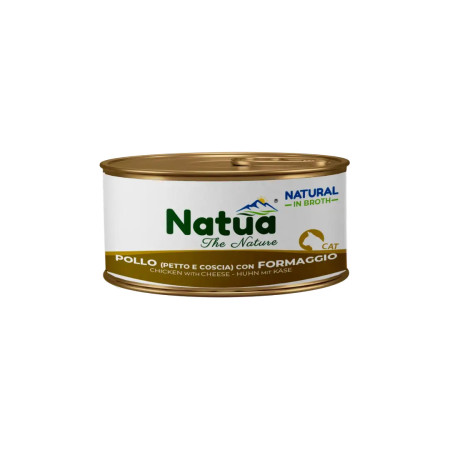 Natua Cat Natural Broth Peito e coxa de galinha com queijo