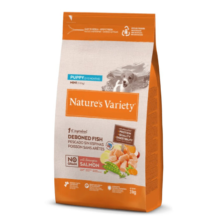 Natures Variety Cão Ração seca Sem cereais Mini Puppy Salmão