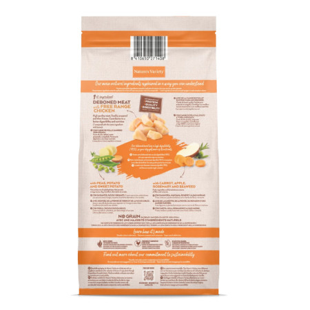 Natures Variety Cão Ração Seca Sem cereais Mini Adult Frango