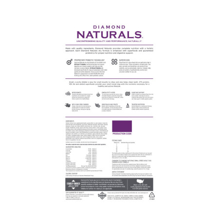 Diamond Naturals Ração Adulto Raças Pequenas de Frango
