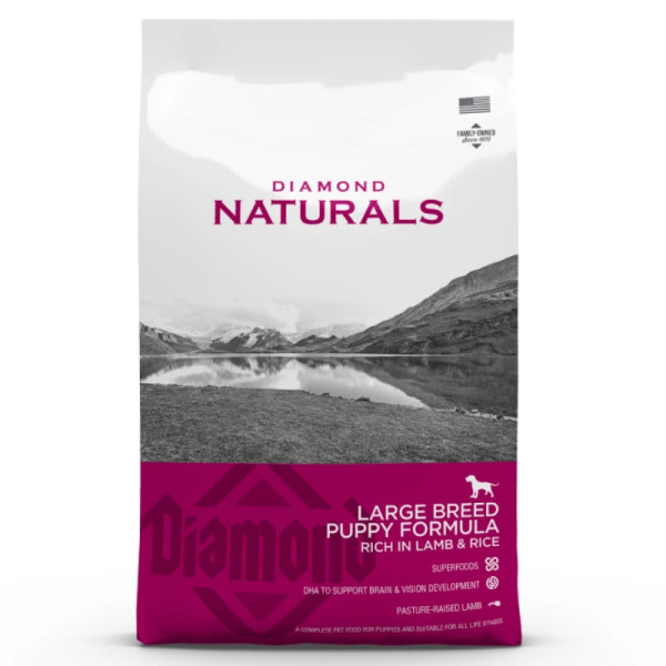 Diamond Naturals Ração Cachorro Raças Grandes de Borrego