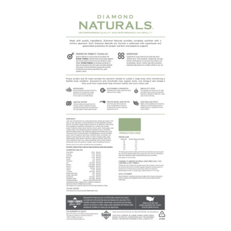 Diamond Naturals Ração Adulto Raças Grandes de Borrego