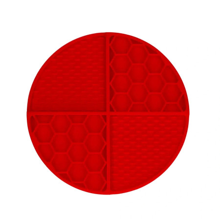 Eat Slow Live Longer Licking Mat Circle Vermelho
