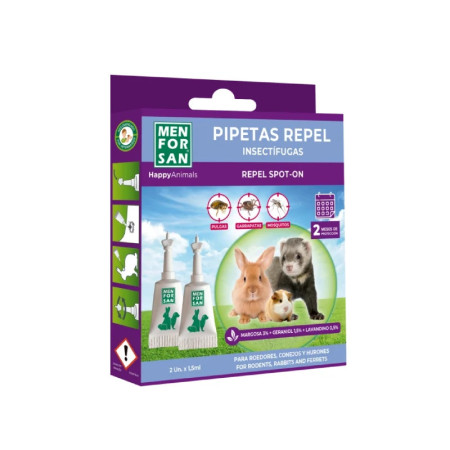 Men for san Pipetas anti-insectos para coelhos, roedores e furões