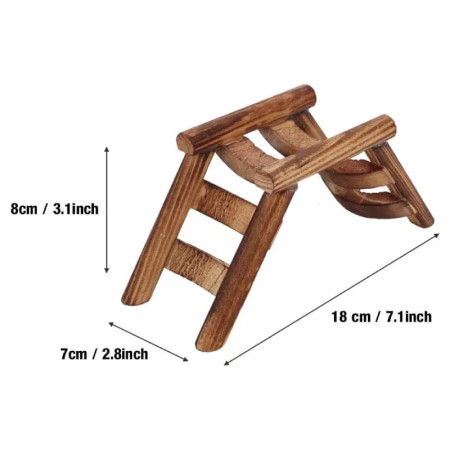 Pawise Ponte em madeira para pequenos roedores