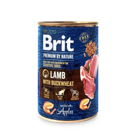 Ração húmida para Cão Brit Premium by Nature Dog Lamb with Buckwheat