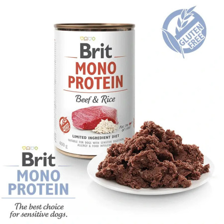 Brit Care Dog Lata Mono Protein Beef & Rice