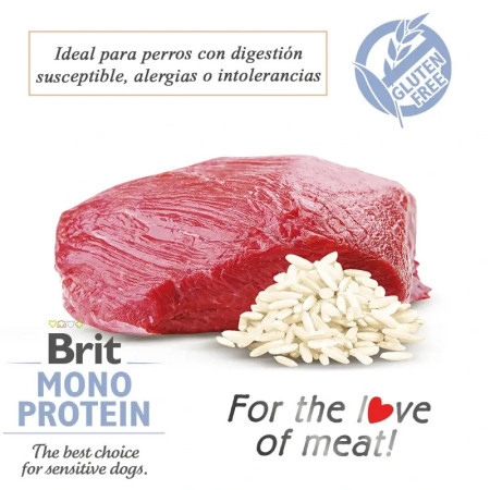 Brit Care Dog Lata Mono Protein Beef & Rice