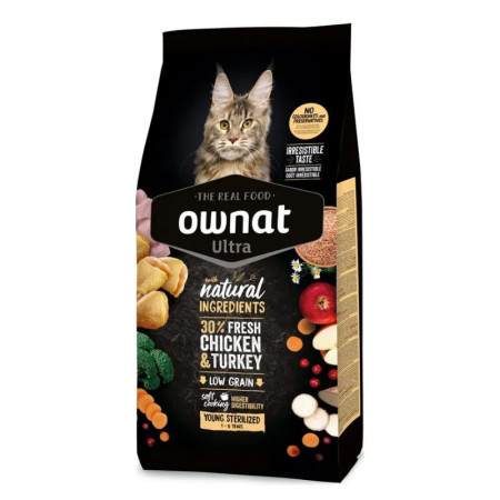 Ownat Ultra Cat Young Sterilized - Alimentação natural