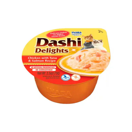 Churu Cat Dashi Delights Receita de Frango com Atum e Salmão