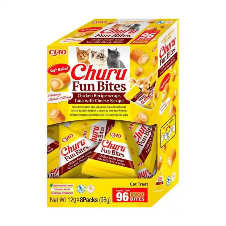 Churu Cat Fun Bites recheados com creme de atúm com queijo