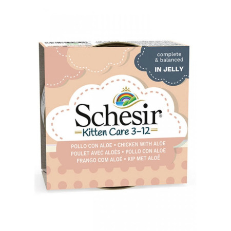 Schesir Kitten Frango com aloé em geleia