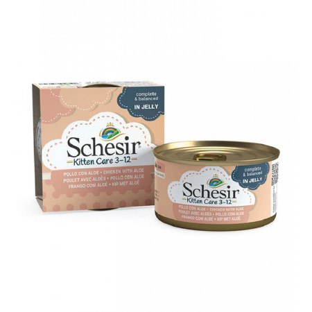 Schesir Kitten Frango com aloé em geleia