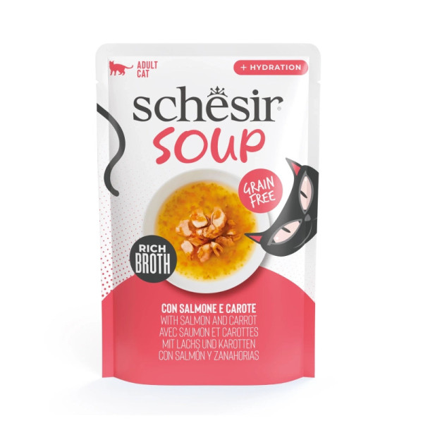Schesir Sopa com Salmão e cenouras