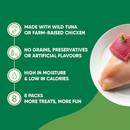 Churu Dog Fun Bites recheados com creme de galinha e abóbora