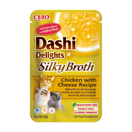 Churu Cat Dashi Delights Silky Broth de Galinha com Queijo