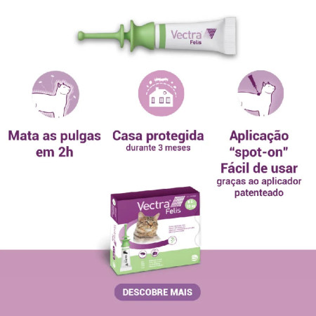 Vectra 3D Pipetas para gatos - O antiparasitário de última geração!