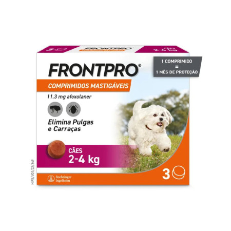 Frontpro Comprimidos Mastigáveis para cães 2 - 4 kg