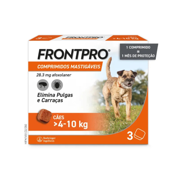 Frontpro Comprimidos Mastigáveis para cães 4 - 10 kg