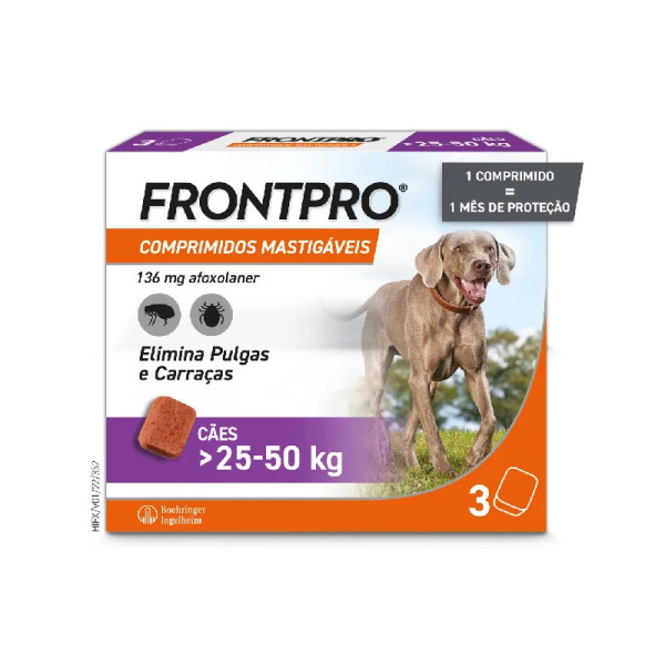 Frontpro Comprimidos Mastigáveis para cães 25 - 50 kg