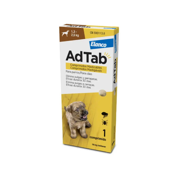 AdTAb Comprimido Mastigável para cães 1,3 - 2,5 kg