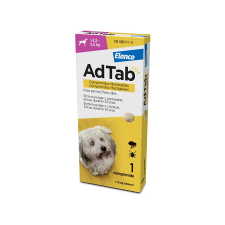 AdTAb Comprimido Mastigável para cães 2,5 - 5,5 kg