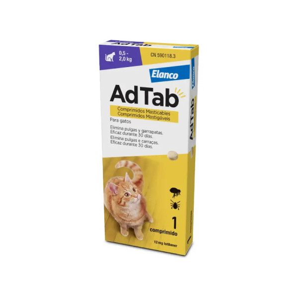 AdTAb Comprimido Mastigável para gatos 0,5 - 2 kg
