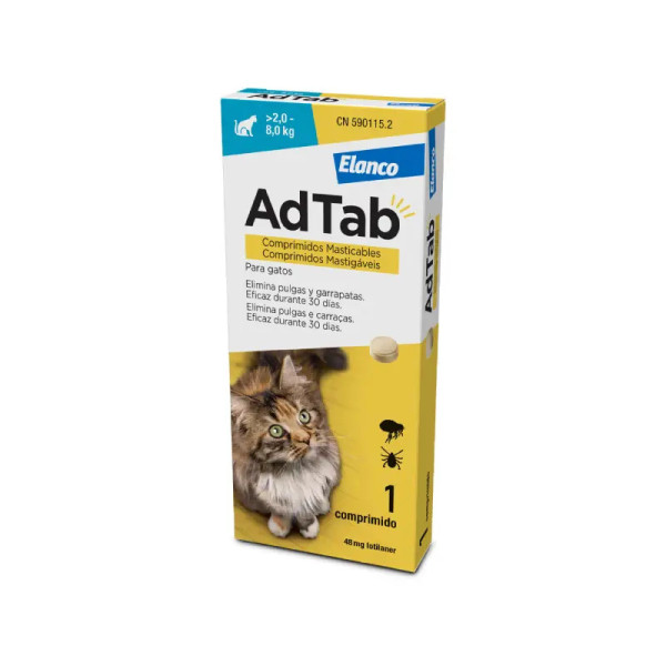 AdTAb Comprimido Mastigável para gatos 2 - 8 kg