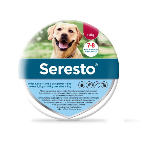 Seresto coleira desparasitante para cão - Protege até 8 meses!