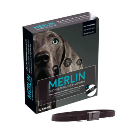 Coleira Merlin - Proteção até 6 meses contra parasitas externos