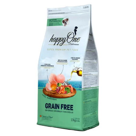 HappyOne Mediterraneum Cães Light/Senior - Produzida em Portugal