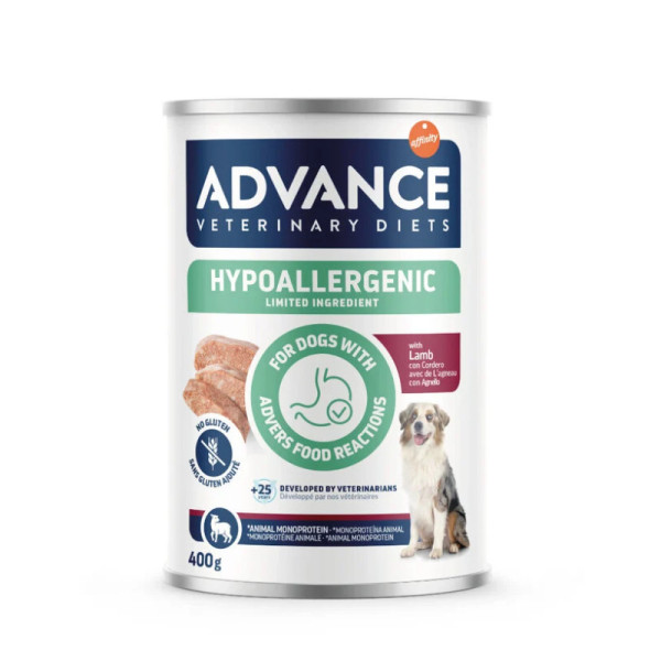Advance Veterinary Dog Wet Hypoallergenic Borrego