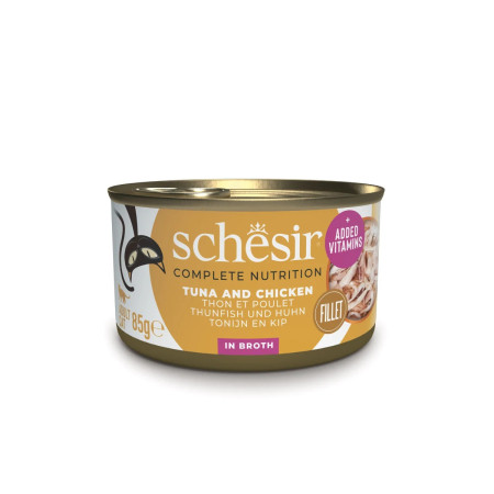 Schesir Complete Gato Atúm com frango em caldo